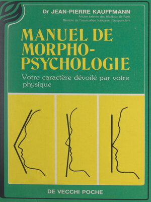 cover image of Manuel de morphopsychologie